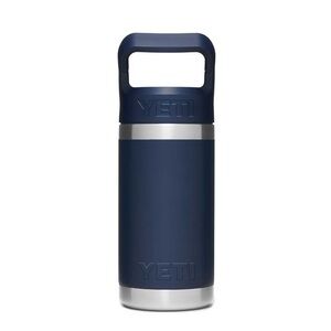 YETI 12oz Dark Blue and Silver Bottle